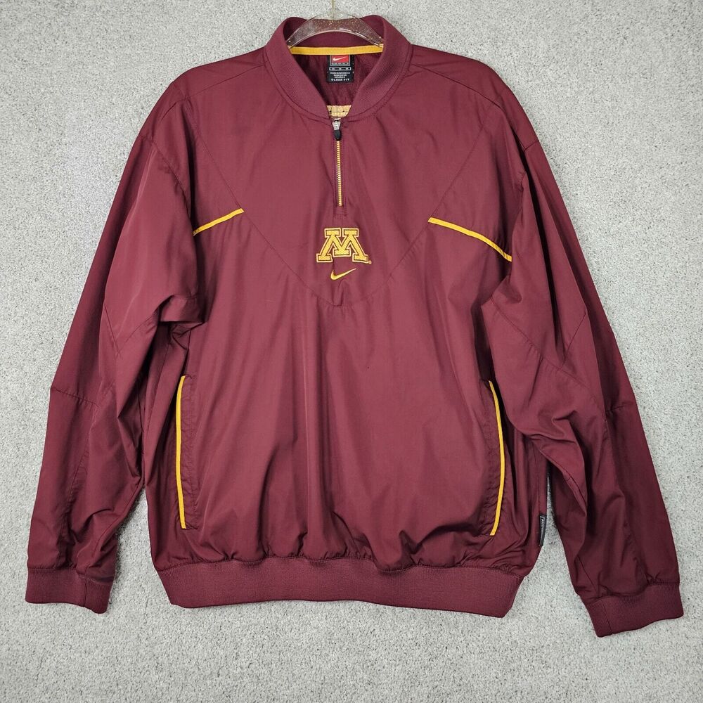 2000s‎ VTG Nike Univ of MN Clima Fit Half Zip Pullover Jacket Size Medium